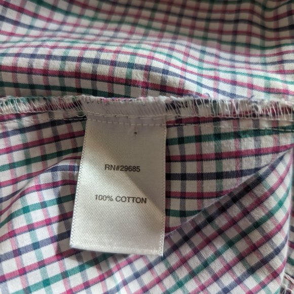 Pendleton Plaid Multicolor button down Shirt 100% cotton Women's size 12 - Picture 10 of 11